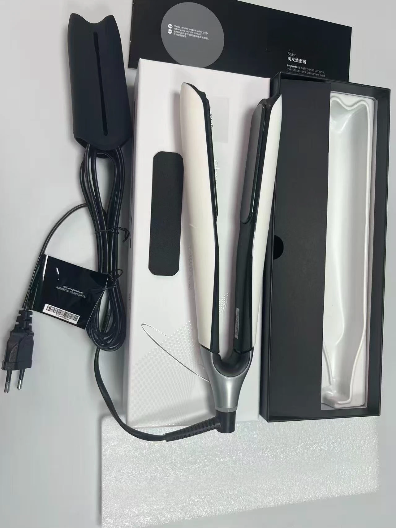 เหมาะสำหรับที่หนีบผมตรง GHD Platinum, ที่หนีบผมแบบไร้สายประจุลบ, ที่หนีบผมมินิแบบสองในหนึ่งสำหรับผมตรงและผมหยิก