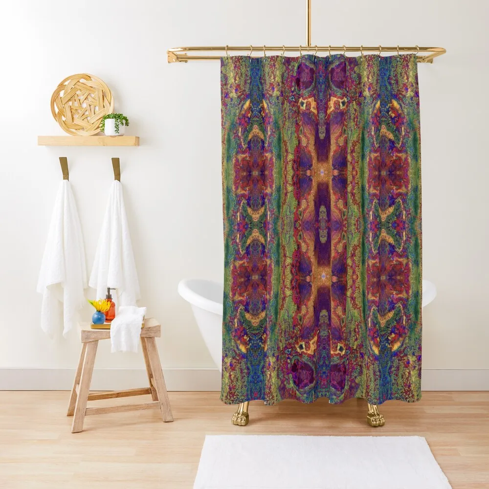 Lithoviso stone design: Pattern made from a gemstone that you found yourself: Jasper # 5 Shower Curtain Bathtub Curtain