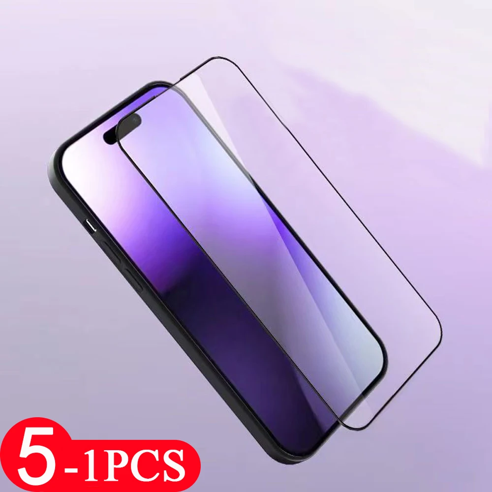 5/3/1Pcs 9D Tempered Glass for iphone 14 Plus Pro Max Screen Protector for iphone 13 12 11 Mini X Xr XS SE 7 8 Protective Film