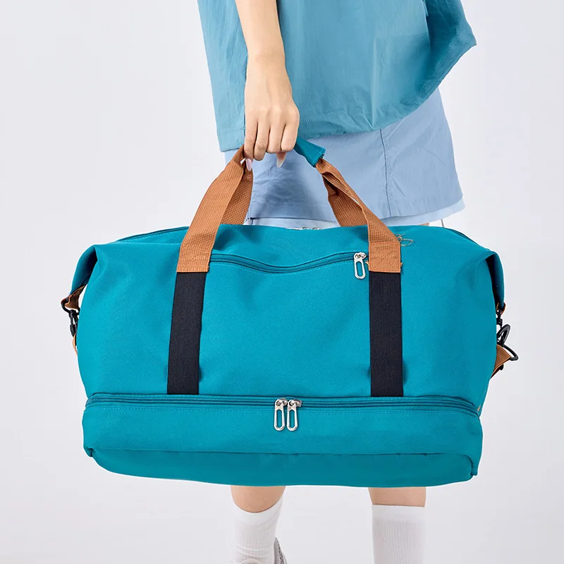

Модная контрастная спортивная сумка, большая вместимость, с независимым шкафом для обуви, подходит для дорожного багажа, сумки для фитнеса