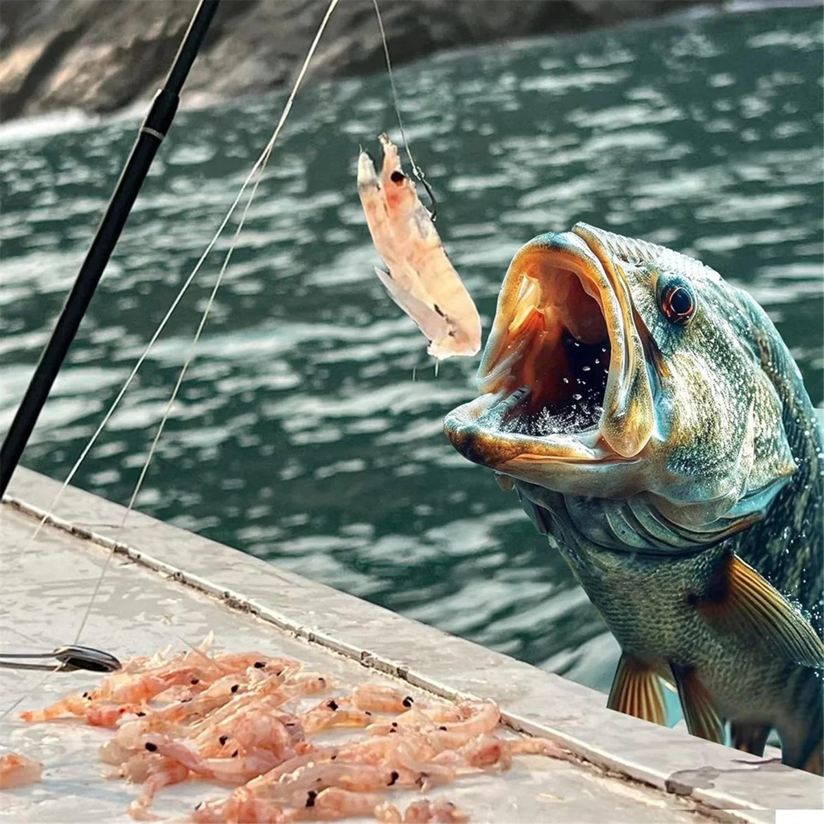 

AA85 10PCS Live Shrimp Hook Set,Freshwater/Saltwater Fishing Gear,Fishing Lures,Ideal for Catfish,Groupers, Bass,Trout NO.4/0