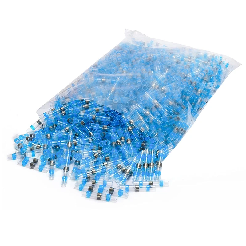 800 PCS Solder Seal Wire Connector -Heat Shrink Solder Butt Connector Tinned Auto Marine Boat Crimp