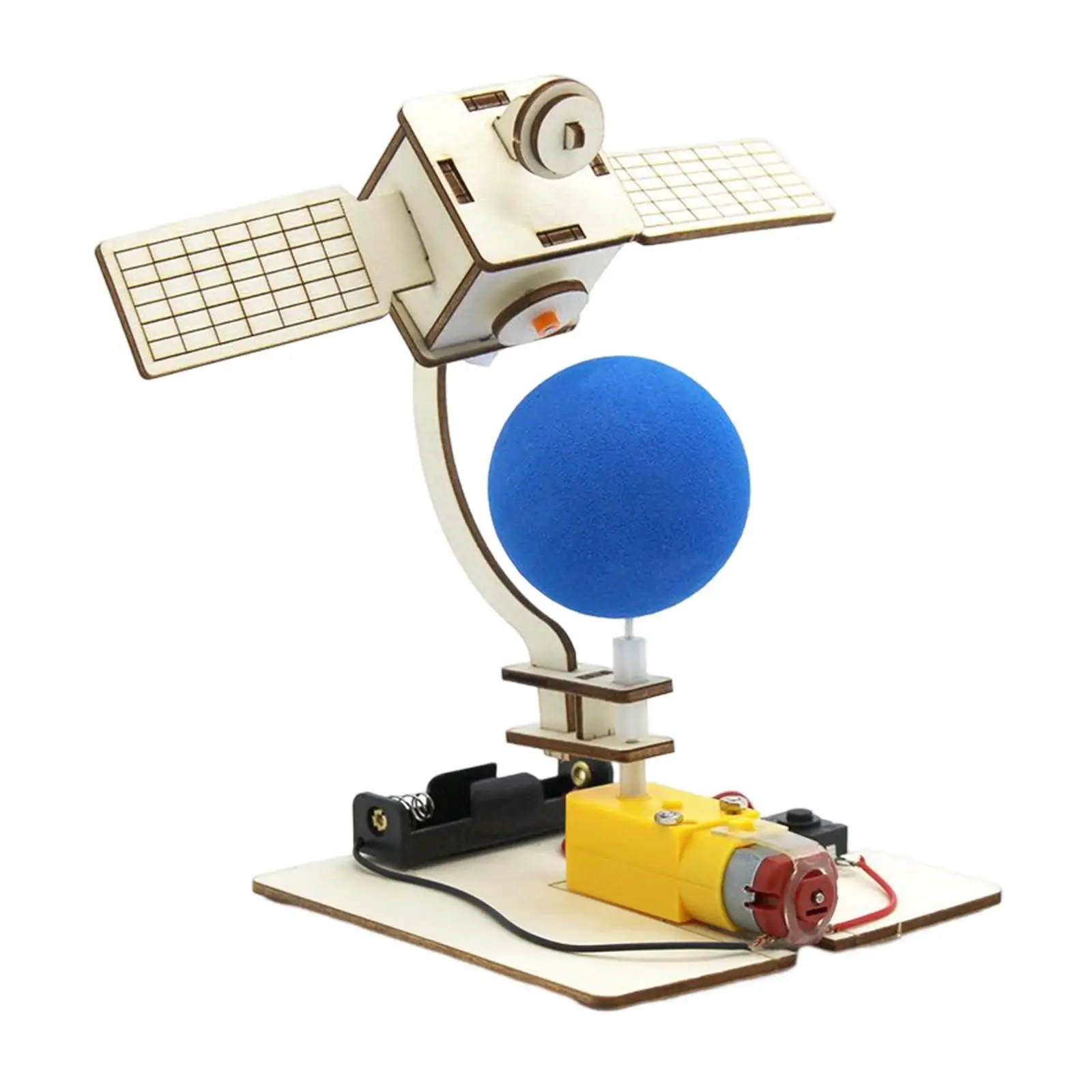 Wooden Science Experiment Set Satellite Learning Toy Assembly for Children