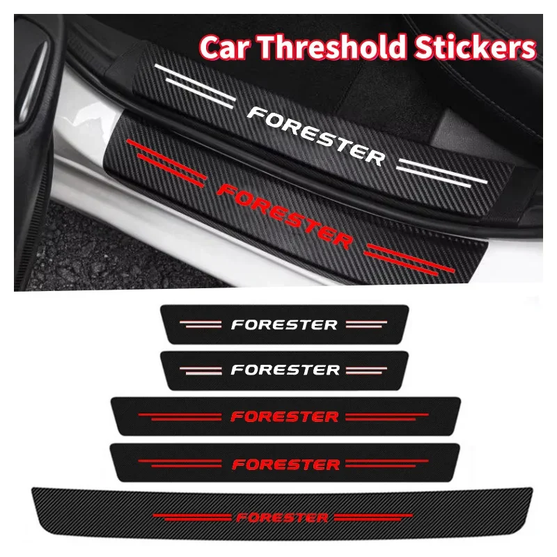 Car Door Threshold Sill Protector Sticker Waterproof for Subaru Forester Legacy Outback Levorg Tribeca Rear Trunk Bumper Decals