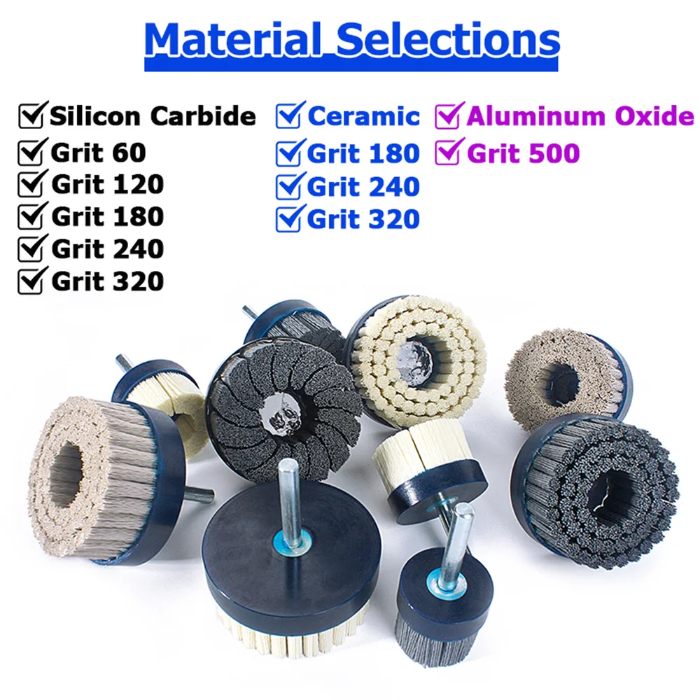 Industrial Abrasive Nylon Brush Disc Silicon Carbide Ceramic Metal Aluminum Deburring Polishing Removal Robotic Automated CNC