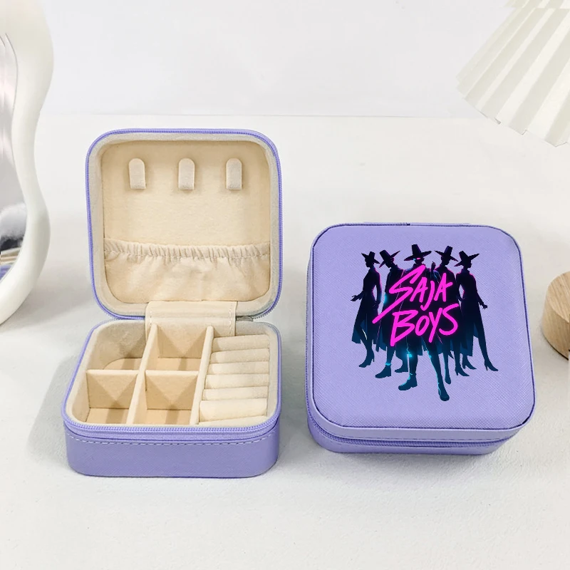 KPop شيطان الصيادين النساء صندوق تخزين المجوهرات أنيمي قلادة حلقة دبابيس سوار أقراط المنظم الحاويات هدايا عيد الميلاد 2026