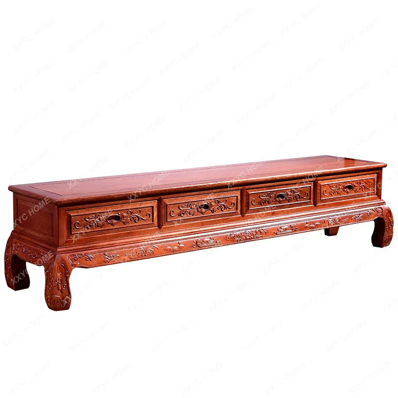 

TV Cabinet Solid Wood Log Rosewood TV Stand Living Room Chinese Furniture Ming-Qing Period Locker