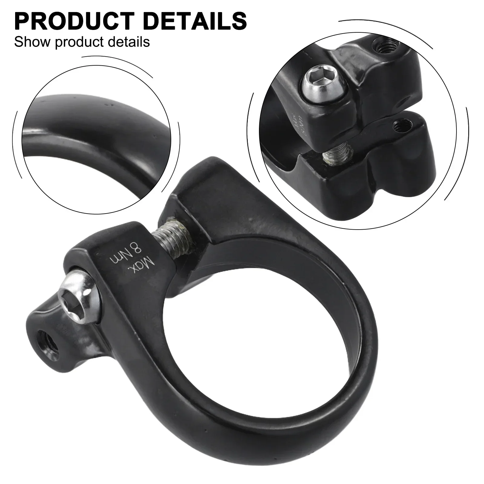 High Quality Replacement Connector Aluminum Alloy Bicycle Rack Seat Post Clamp Adapter for Mountain Bike Frame