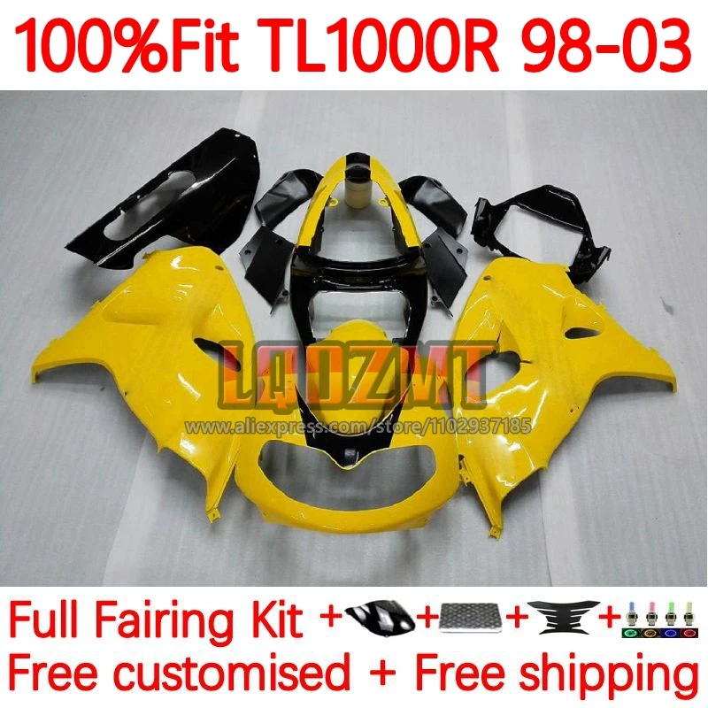 Injection TL1000 For SUZUKI SRAD TL 1000 R 1000R 98 99 01 02 03 TL1000R 1998 2000 2001 2002 2003 Fairings 107No.13 yellow stock