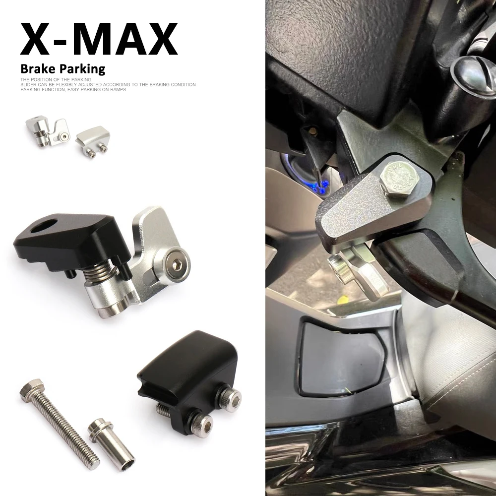 

Motorcycle Brake Lever Lock Black/Silver Ramp Parking Lock Brake Switch Set For YAMAHA X-MAX300 XMAX300 X-MAX XMAX 300 2023 2024