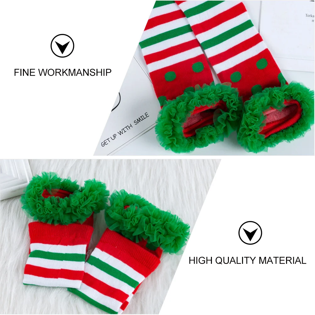 

1Pair Christmas Sock Cover Comfortable Long Socks Warm Autumn Winter Cotton Socks for Outdoor Indoor Use Soft Elastic