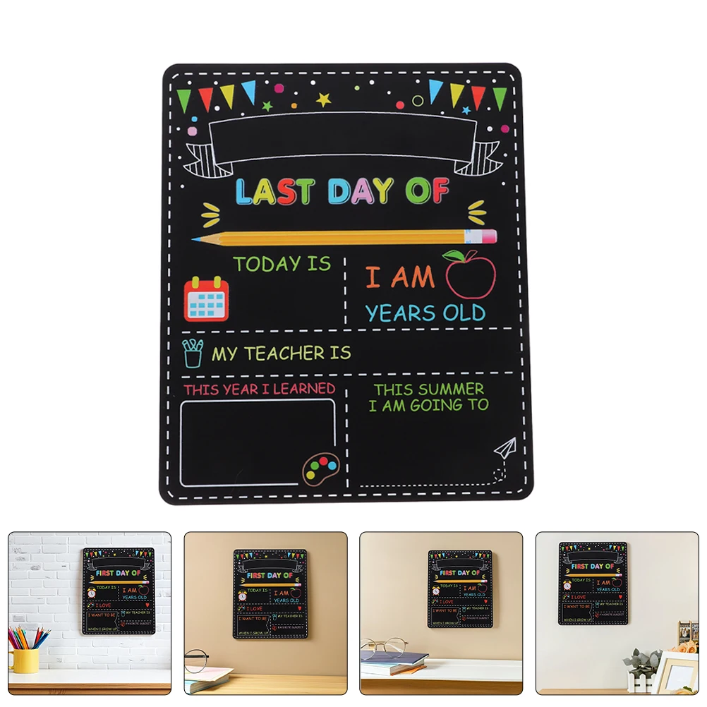 

2Pcs Student Blackboard Double Sided Chalkboard Sign Reusable First Day of School Board Kindergarten Preschool Classroom