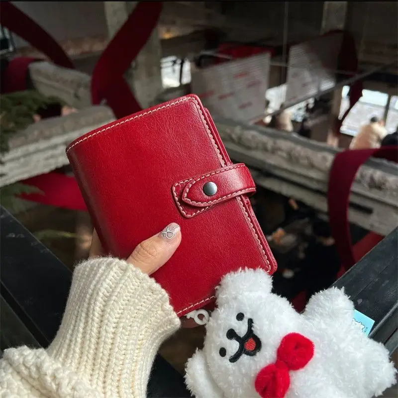 M5 Leather  RED BLACK Planner Large Collection High-Value Simple Notebook Detachable DIY Loose-Leaf Planner
