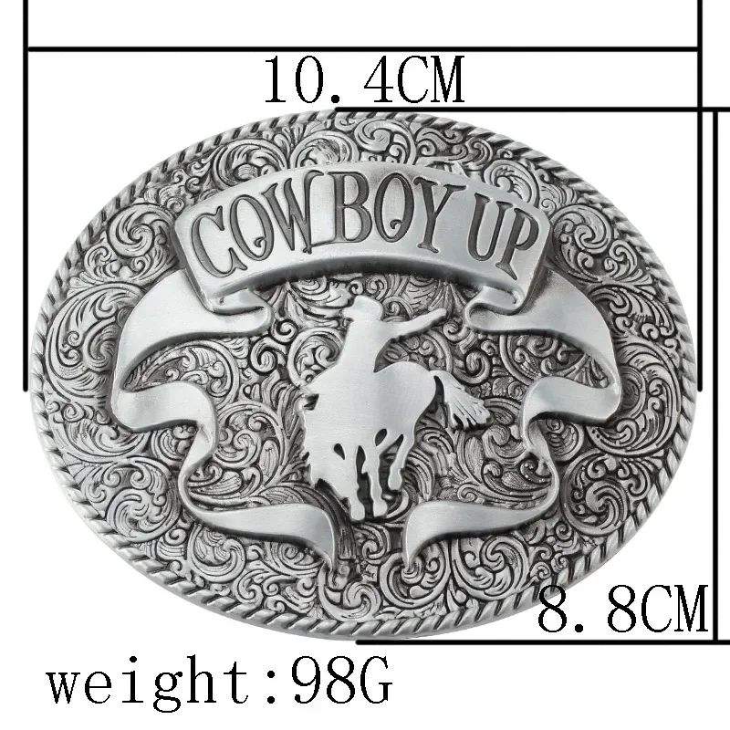 Cow Boy Up Belt Buckle Zinc Alloy Material Punk Style Street Youth Fashion Accessories