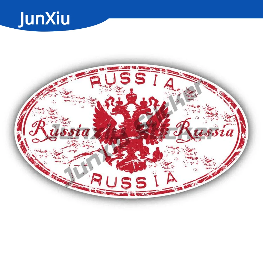 

Coat Of Arms Russia Stamp Sticker Exterior Accessories For Car Camper Laptop Phone Guitar Yacht Bumper Sunscreen Decal Custom