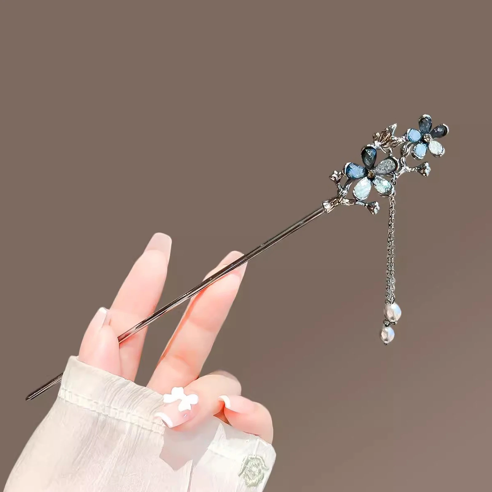 Butterfly Tassel Hairpin Hair Sticks Hairpin Forks for Women Girls Flower Hairpin Hair Clip Hanfu Headwear Hair Accessories view 2