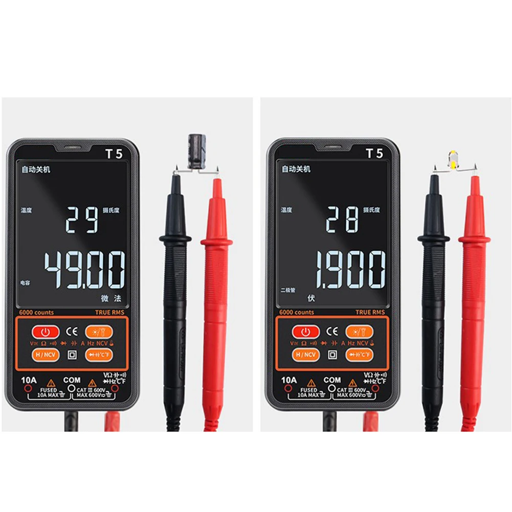 Strumento diagnostico Voltmetro a gamma automatica Tester multimetro Ampio display LCD Voltmetro Interruttore automatico Display da 4 pollici