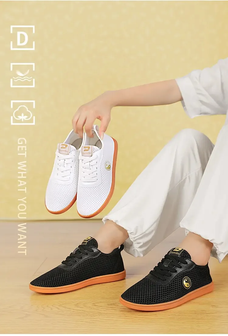 أحذية فنون الدفاع عن النفس للجنسين الكبار ممارسة الصينية التقليدية بكين تاي تشي الكونغ فو فريق الأداء مباراة الرجال النساء أحذية رياضية #4