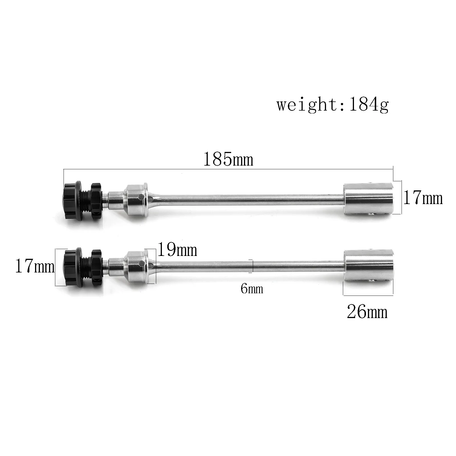 4pcs Steel Drive Shaft CVD Driveshaft with Splined Wheel Hex for TRAXXAS E-Revo 2.0 86086-4 1/10 RC Car Upgrade Parts