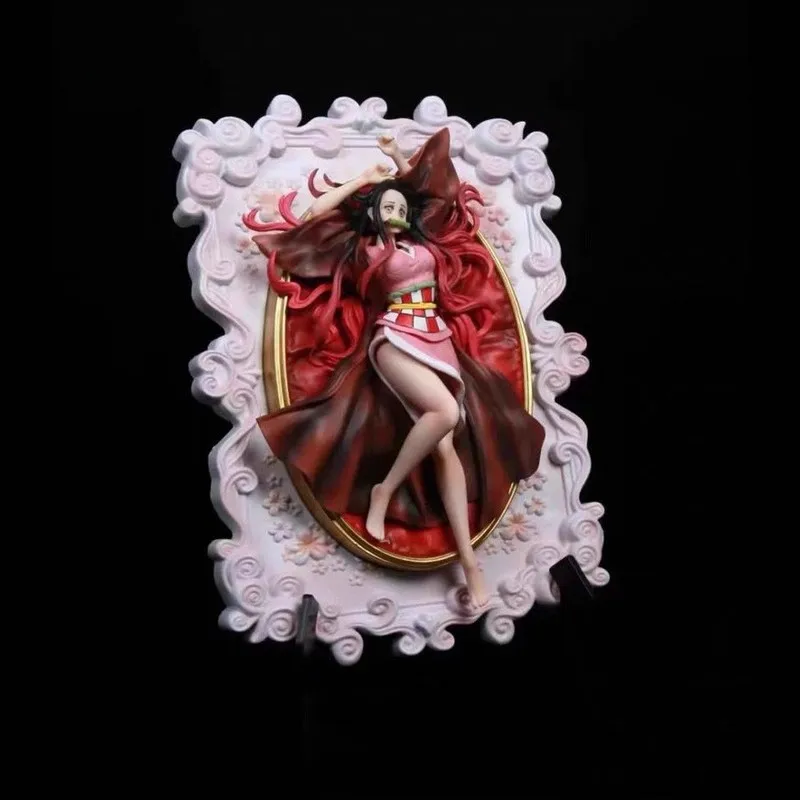 33 سنتيمتر الكرتون Demonslayer إطار صور ستيريو كامادو-نيزوكو دمية نموذج الكرتون مثير فتاة يمكن تعليقها على الحائط الحلي لعبة Gif