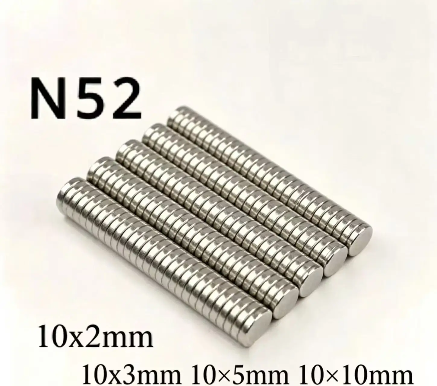 N52 10x2 10x3 10x5 10x10 Magnets Powerful Disc Neodymium Magnetic  Ebike 3D Printer Search Fridge Magnets Booster Strorage