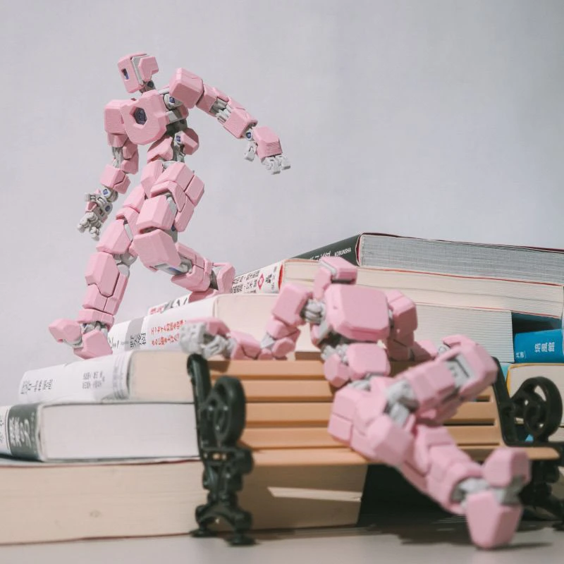 New Articulated Action Figure 3D Printed Mecha Robot Mini Toy Multi-Joint Poseable Mech Warrior Model Collectible Figure Gifts