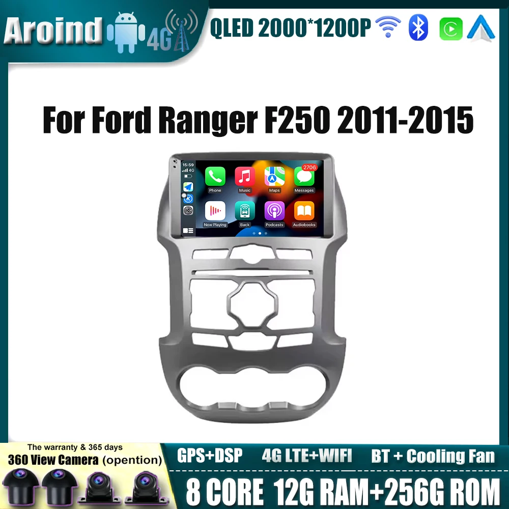 

Car Multimedia Screen For Ford Ranger F250 2011 - 2015 GPS Serero Wireless Carplay Android Auto Smart Car System Tools 4G wifi
