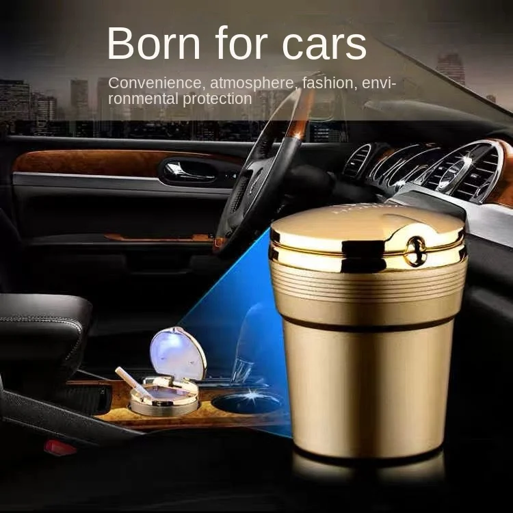 

Universal Car Ashtray with LED Lights, Cover, Creative, Personality Covered, Inside the Car, Multi-function, Car Supplies, New