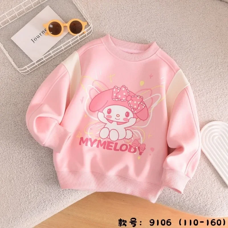 

Girly Heart Cinnamoroll Anime Kawaii MINISO Long Sleeve Hoodie Spring Autumn Cute My Melody Children Shirt Clothing Gifts Toys