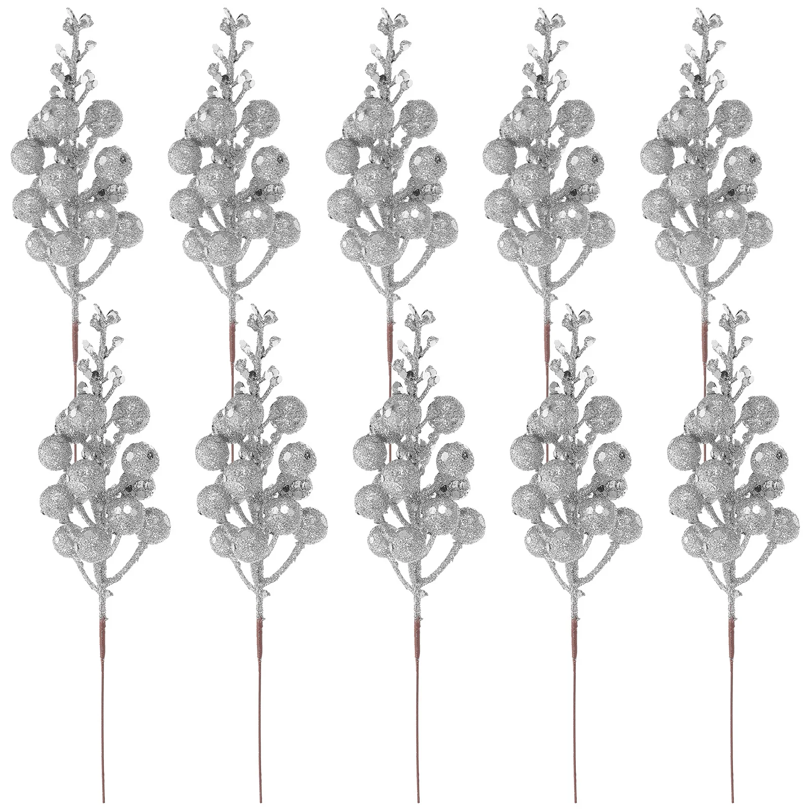 

10Pcs Artificial Simulation Berry Stems Christmas Decoration Branches for Tree Wreath Centerpiece Holiday Party