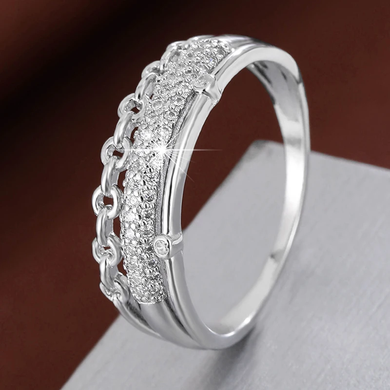 Fashion unique design copper ring for women's jewelry accessory,Inlaid synthetic zirconia