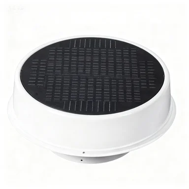 30-watt 12-inch Solar Camping Tent Ventilation Fan, with Remote Control, Intelligent Temperature Control, and Insect-proof Net