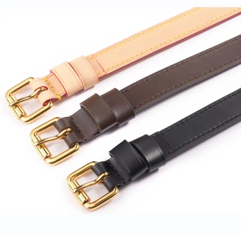 Top Quality Genuine Calfskin Bag Strap Extension Replacement For Lady Designer Handbag Duffle Buckle Section 50cm Length