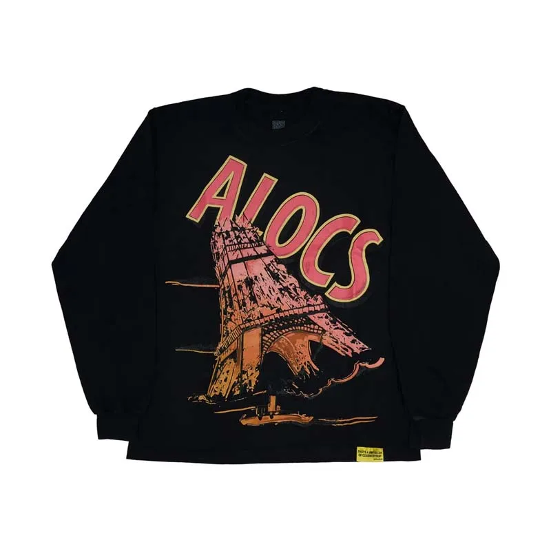 High Street Fashion Versatile THAT'S A AWFUL LOT OF COUGH SYRUP Tops Men Printed American Style Loose Trend Long Sleeve T-shirts