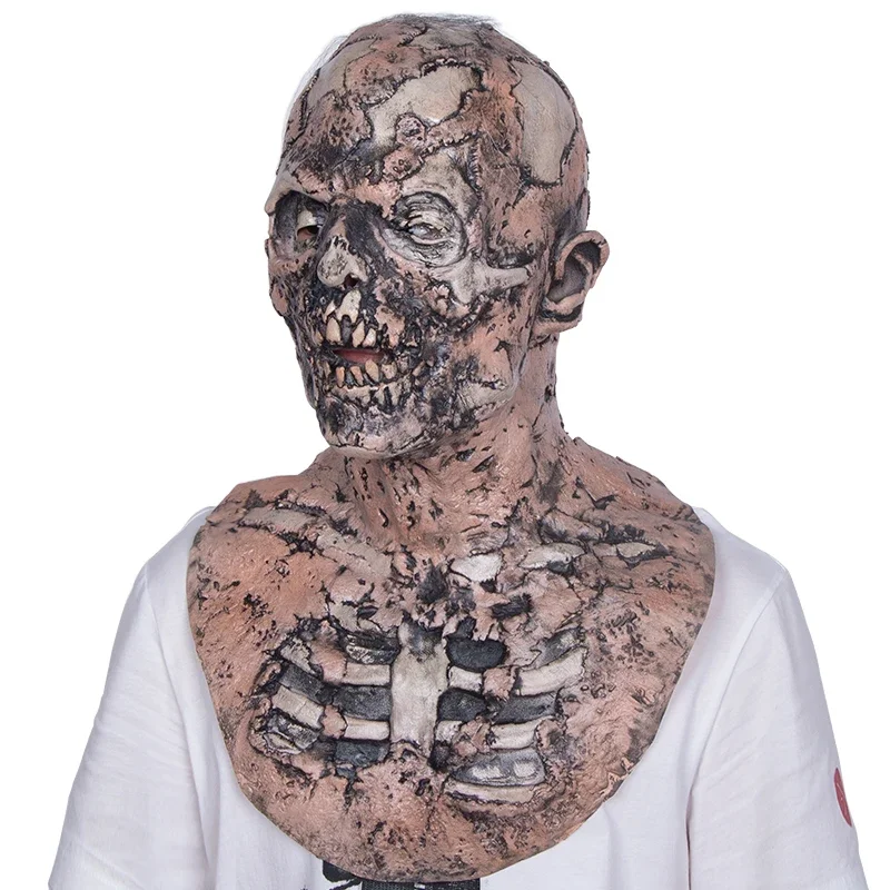 Spaventoso Walking Dead Zombie Mask Latex Creepy Halloween Costume Horror Bloody Adult Halloween puntelli decorazione