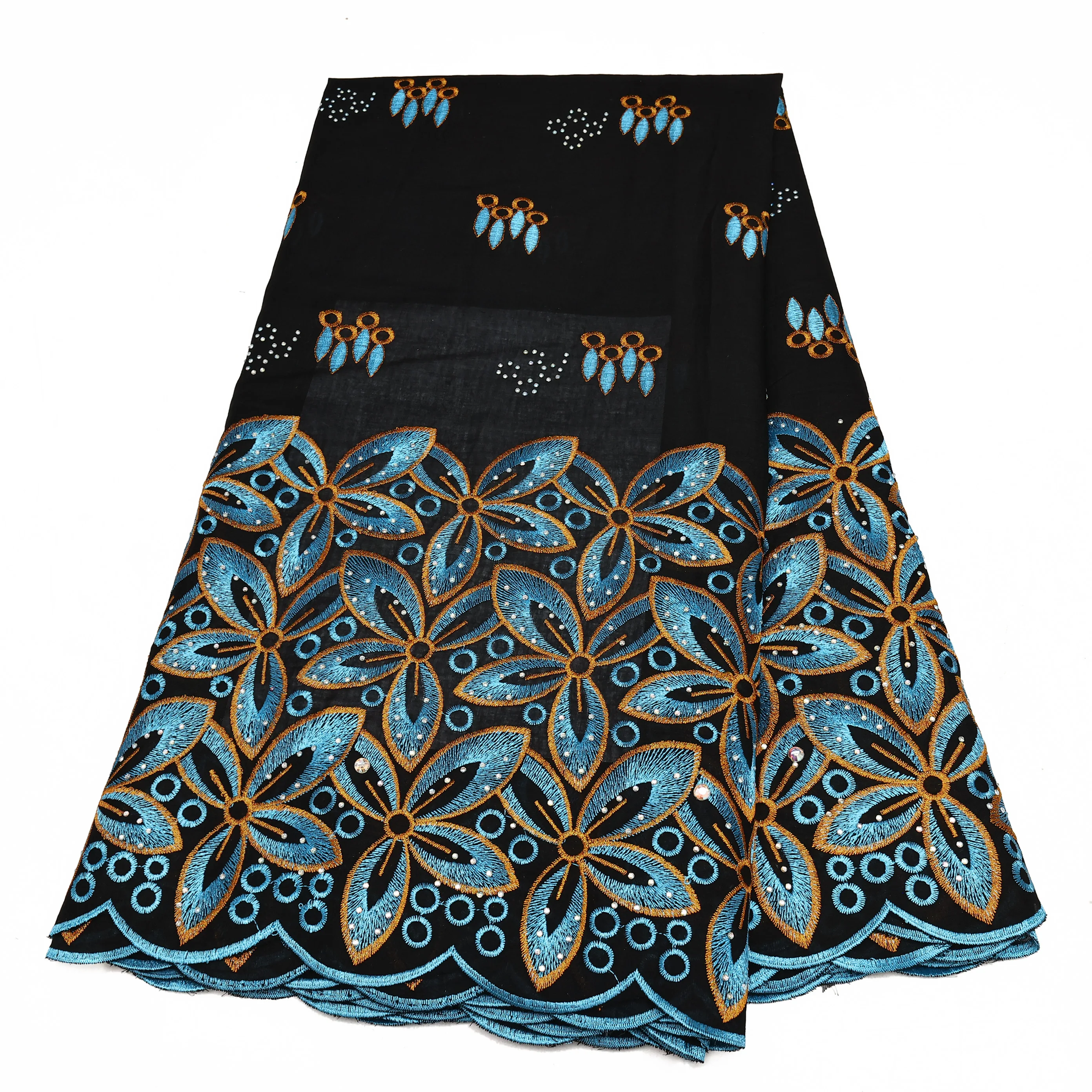 Fashion Cotton Swiss Voile Lace Material Newest Nigerian Printed Embroidery Sew For Wedding Dress Women Dry Lace Cotton Fabric