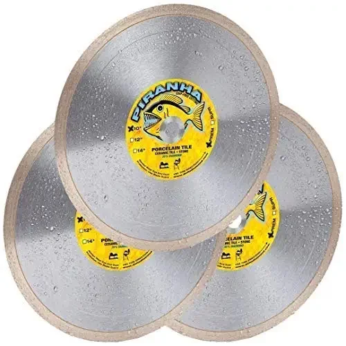Delta Diamond Piranha Premium 10 Inch 3 Pack Tile Saw Diamond Blade, 5/8