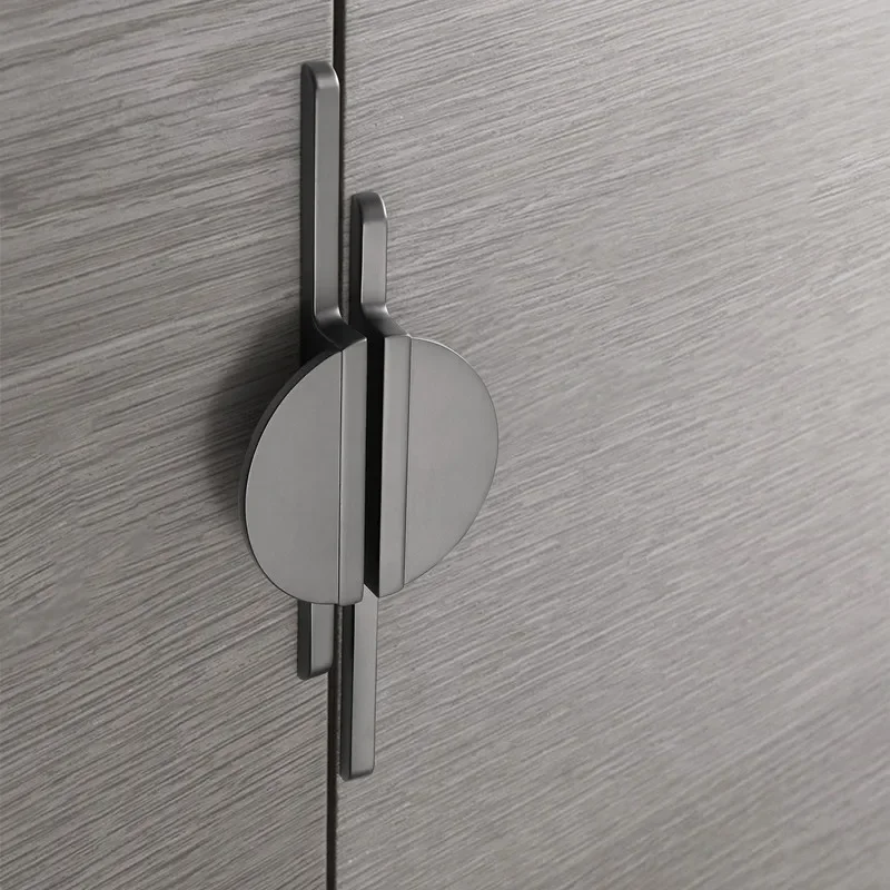 Creative Geometric Round Cabinet Door Pulls Handles Gold Gray Drawer Knobs Kitchen Cupboard Furniture Hardware