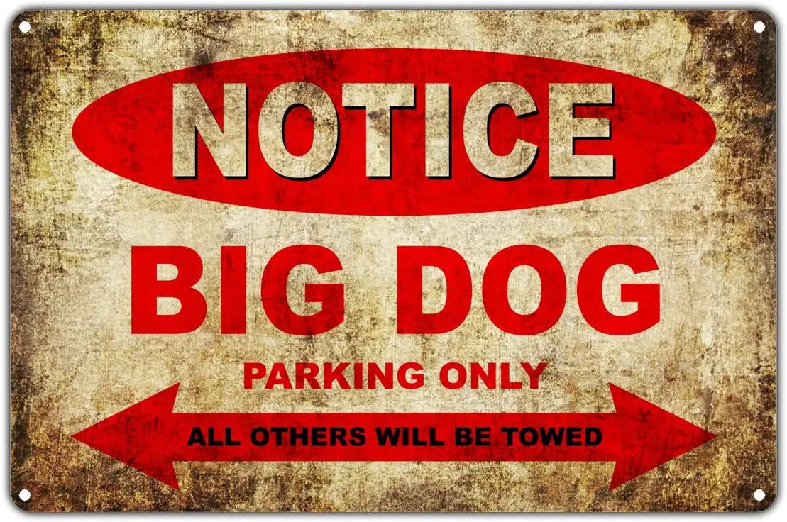 Big Dog Motorcycles Bikes Only All Others Will Be Towed Parking Sign Vintage Retro Metal Decor Art Shop Man Cave Bar Aluminum 12