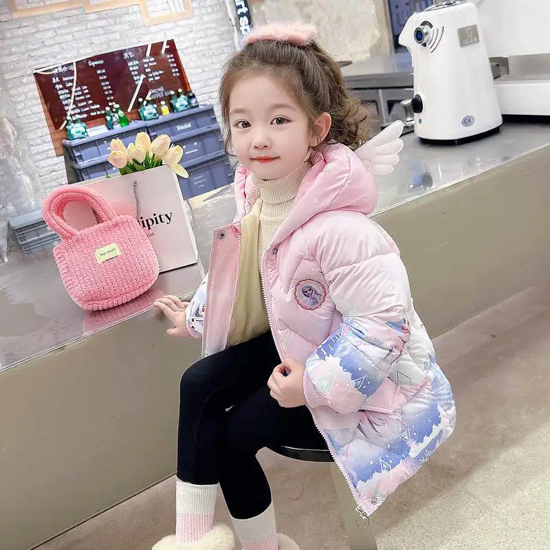 

Girls' Cotton-padded Winter Clothes 2025 New Children's Velvet Warm Jacket Cotton Clothes