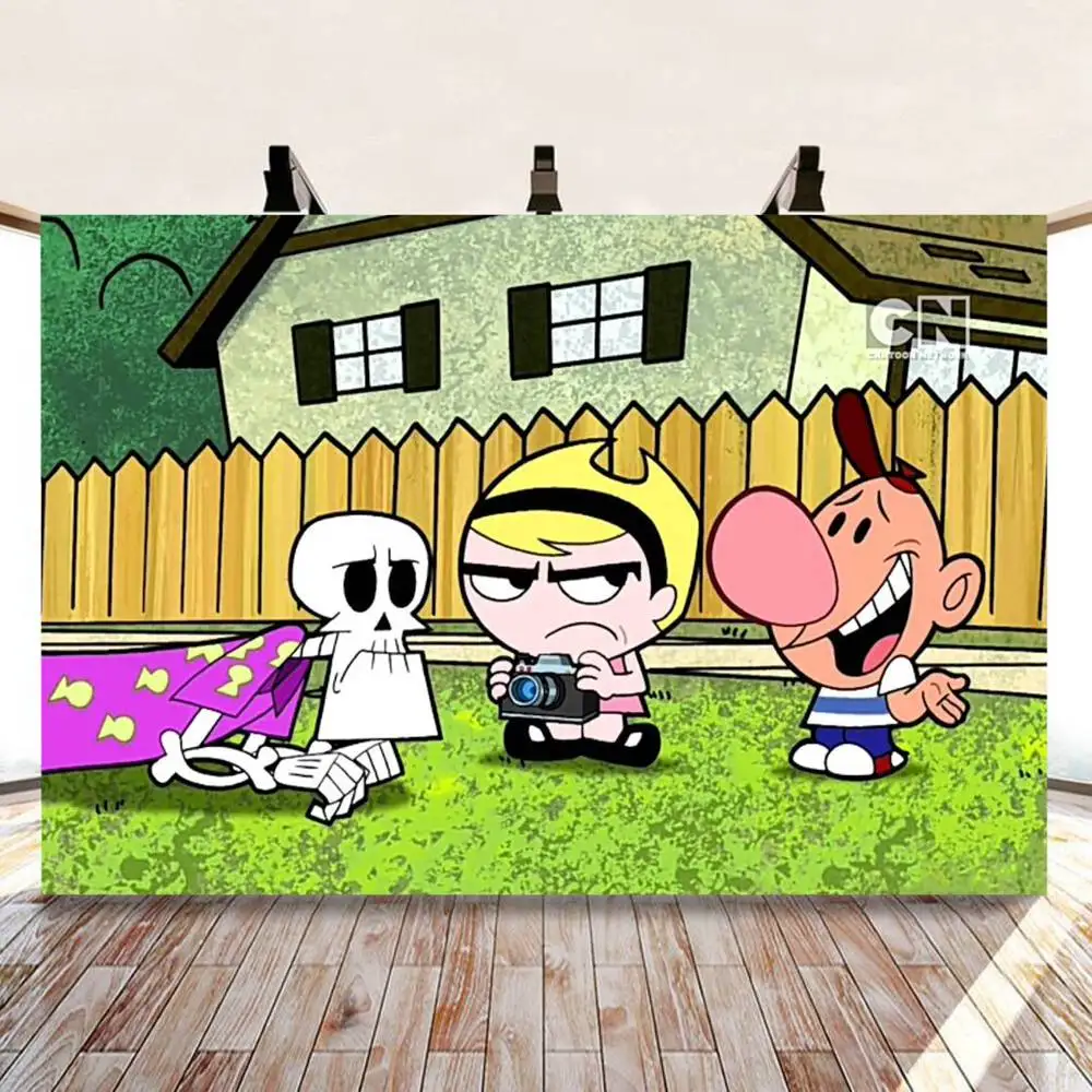 As aventuras billy e mandy decoração fundo tapeçaria fotografia pano de fundo equipamento estúdio decoração para casa acessórios