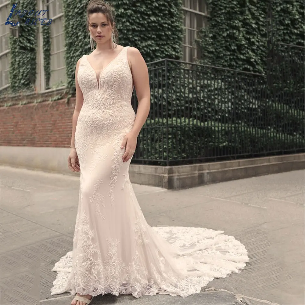 NICEB-vestido de Novia de encaje con tirantes finos, traje sin mangas, Espalda descubierta, con botones traseros, 2024NICEB-vestido de Novia de encaje con tirantes finos, traje sin mangas, Espalda descubierta, con boto