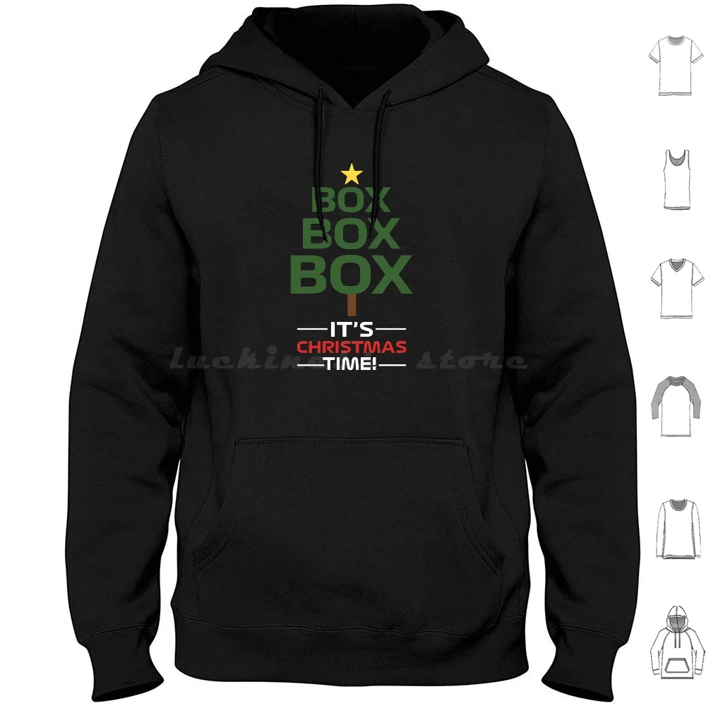 Box Box Box Christmas Gift Hoodies Long Sleeve Formula 2022 Box Box Box Box Christmas X Mas Star Christmas