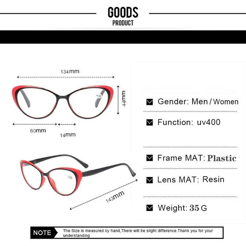 Fashion Cat Eye Glasses Women Reading Glasses Men Hyperopia Computer Reading Glasses blue light readers Diopter +1.0~+4.0