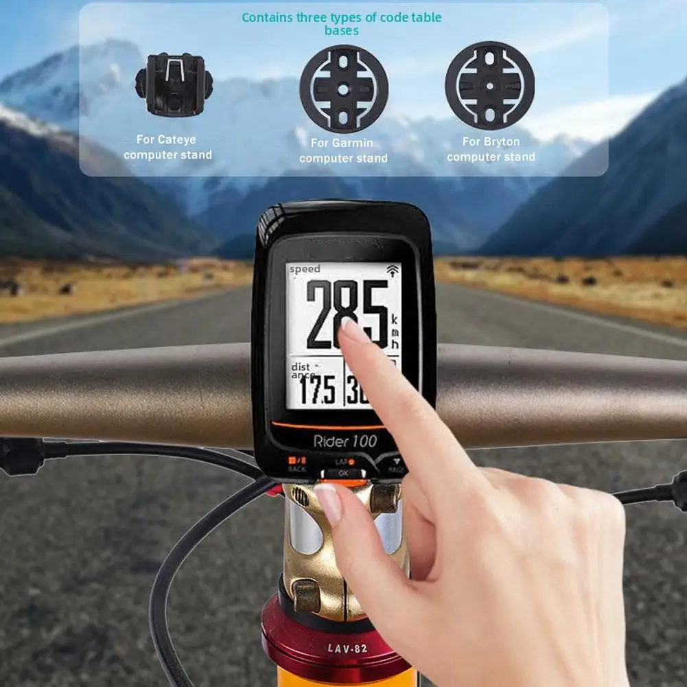 حامل كمبيوتر الدراجة، غطاء علوي لساعة توقيت لمقعد الكمبيوتر Garmin/Bryton/cateye