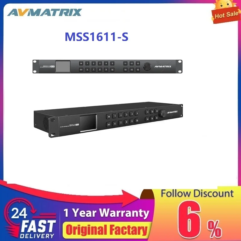 

Avmatrix MSS1611-S Compact Seamless SDI Matrix Switcher features 3G/HD/SD SDI 16 inputs and 16 outputs