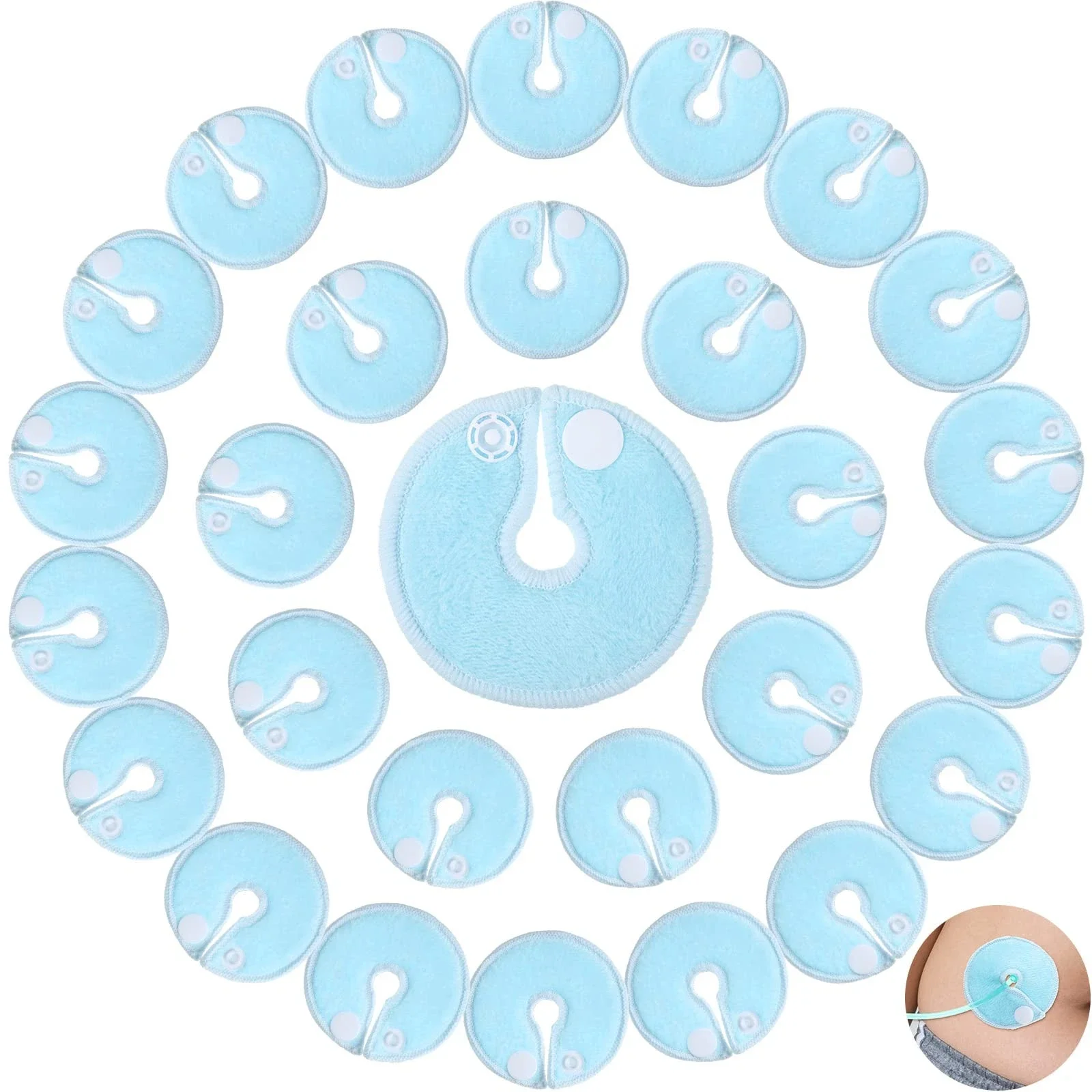 

20~200Pcs Tube Button Covers Feeding Tube Pads Supplies Soft Abdominal Feeding Pads Covers Accessories for Nursing Care