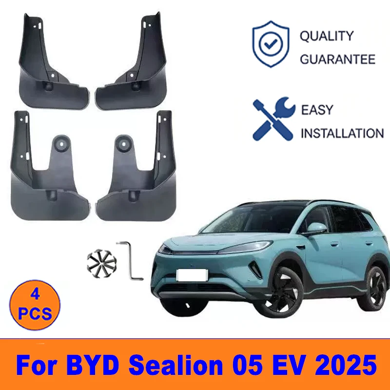 

4Pcs Mud Flaps For BYD Sealion 05 EV 2025 - Splash Guards Front & Rear Wheel Fender Mudguards Car Exterior Protection Accessory