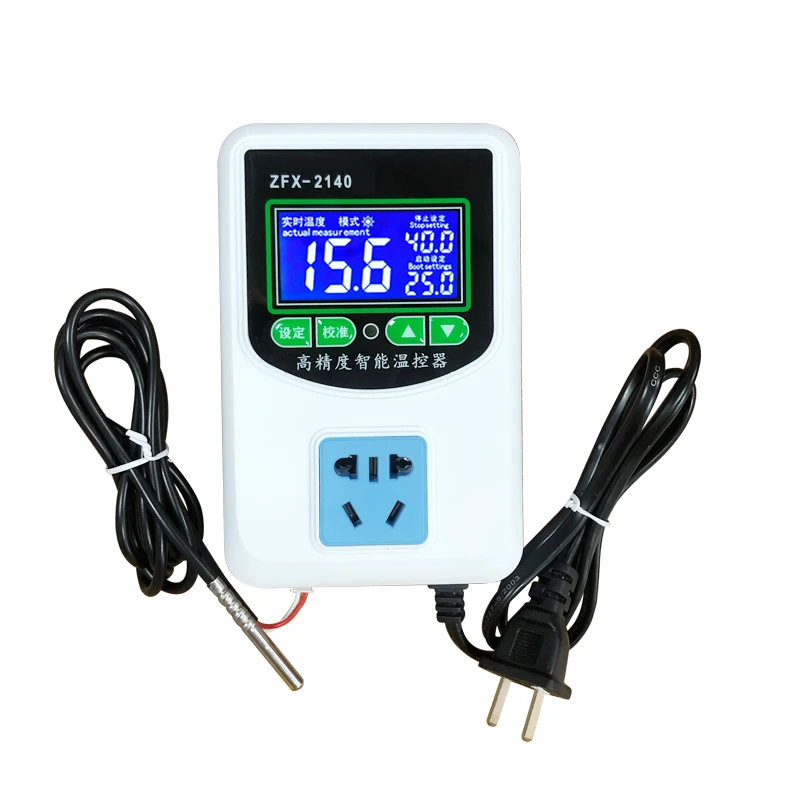 ZFX-W2140A Digital Temperature Controller Intelligent High Accuracy Heating Cooling NTC Sensor Temp Control Thermostat