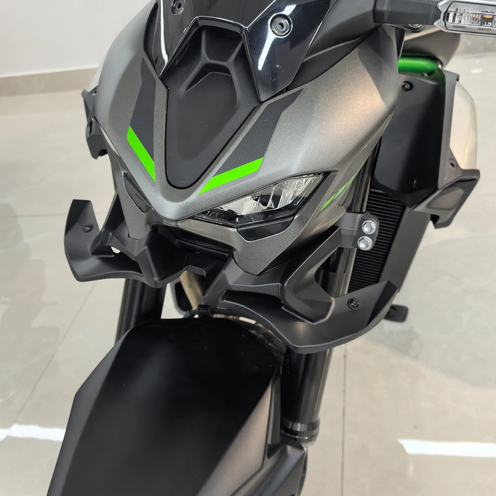 Z900 لـ Kawasaki Z900 SE 2025-2026 سبويلر أمامي للدراجة النارية شفة سفلية ثابتة منقار عاري سفلي سبويلر أجنحة هوائية #3